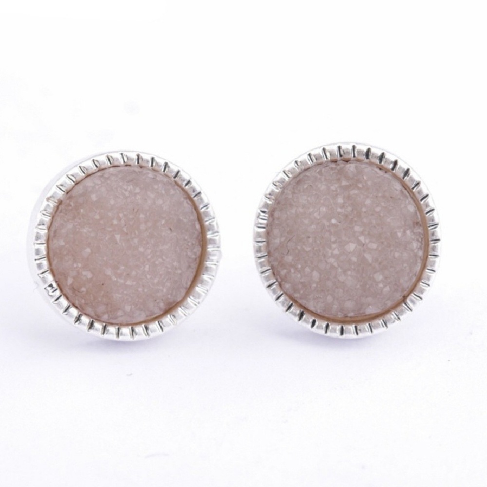 Purple Crystal Stud Earrings